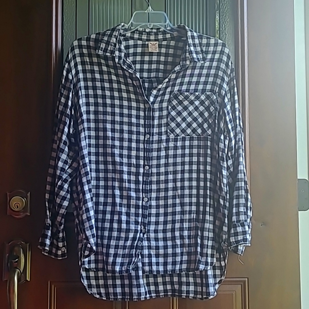 XXL checkered womens shirt
